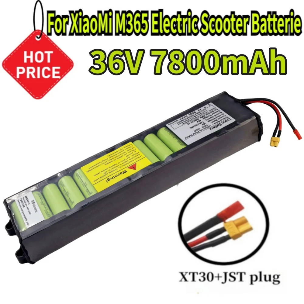 

NEW 36V 7800mah Battery 18650 Lithium Cell Pack for 7.8ah For Xiaomi Segway M365 Electric Scooter Built in BMS