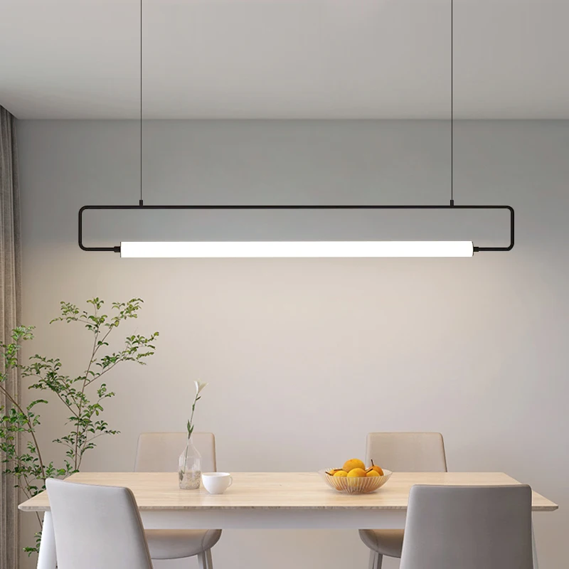 

Modern Long Pendant Lighting For Dinning Room Nordic LED Pendant Lamp For Kitchen/Office Luster Luminaire Lampara