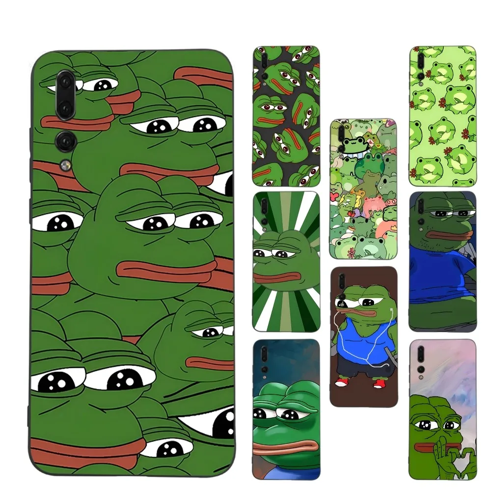 Funny Sad Frog pepe meme Phone Case For Huawei P 8 9 10 20 30 40 50 Pro Lite Psmart Honor 10 lite 70 Mate 20lite