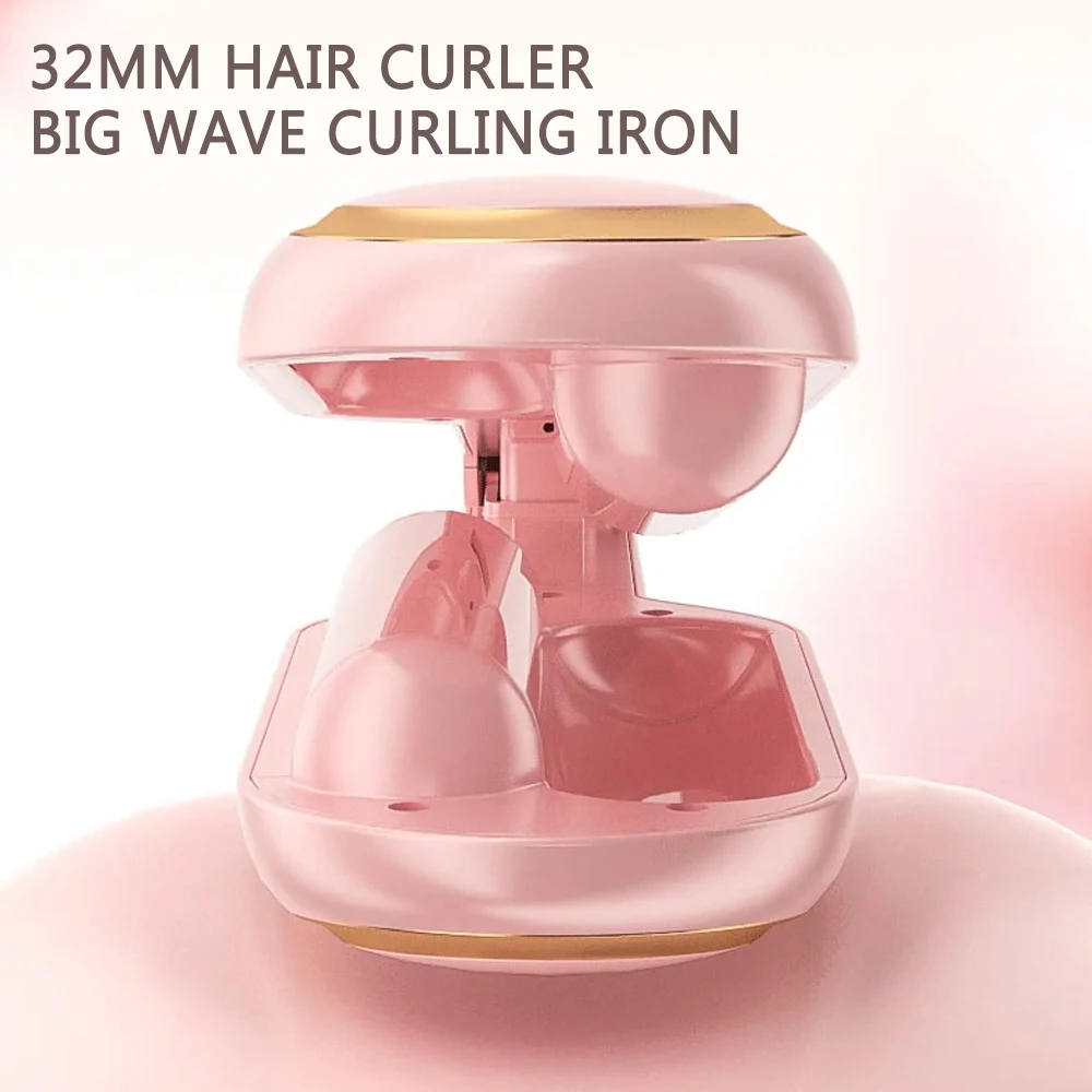 MinHuang New 32mm Hair Curler Large Volume Waver Styling Tools Curlers Fluffy Lasting Styling Egg Roll Head