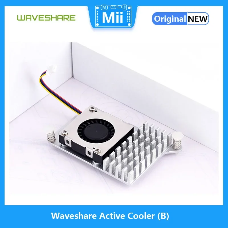 

Waveshare Active Cooler (B) for Raspberry Pi 5, Active Cooling Fan, Aluminium Heatsink, With Thermal Pads