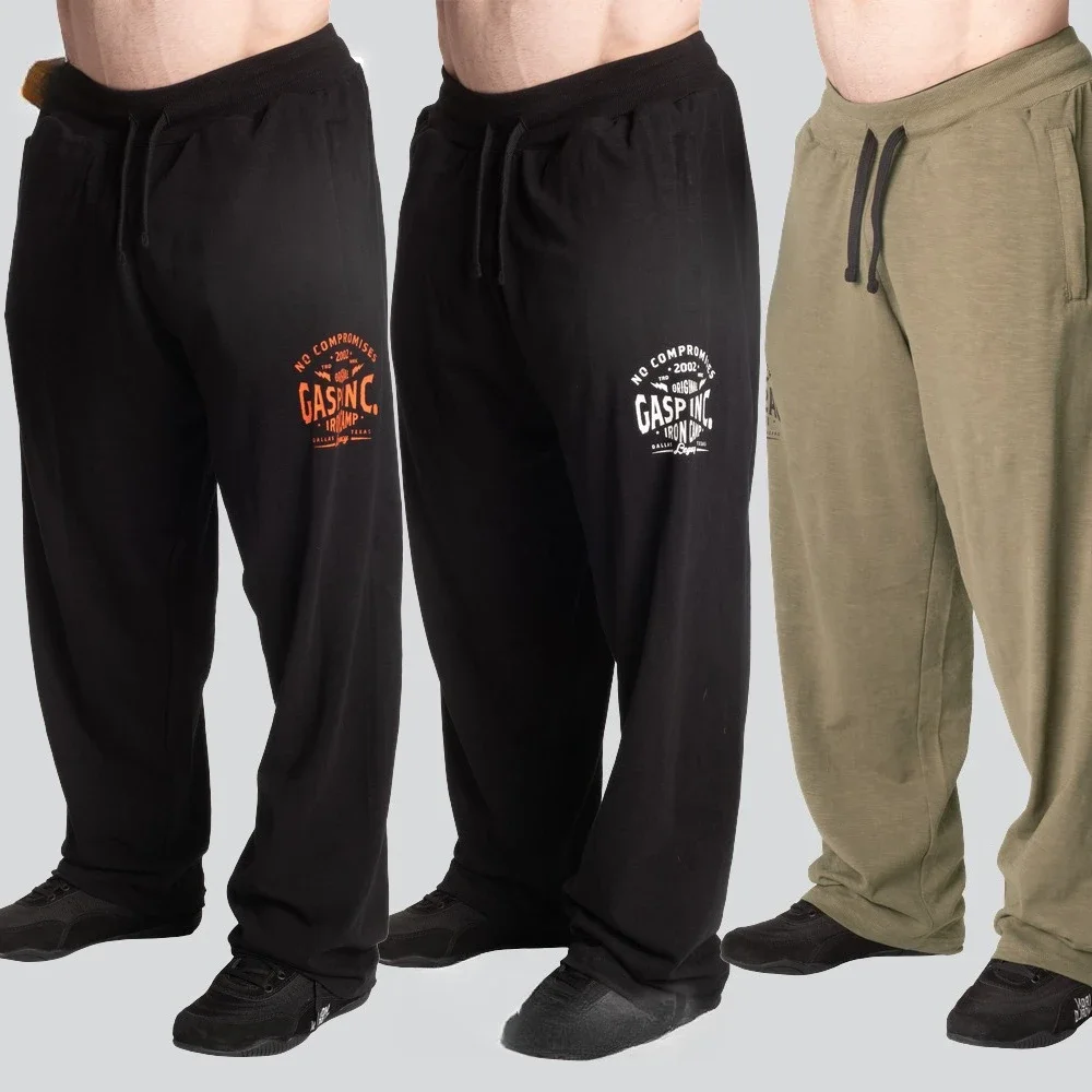 

Gasp Inc Sweatpants Iron cotton sweat-absorbing loose bodybuilding sports trousers men