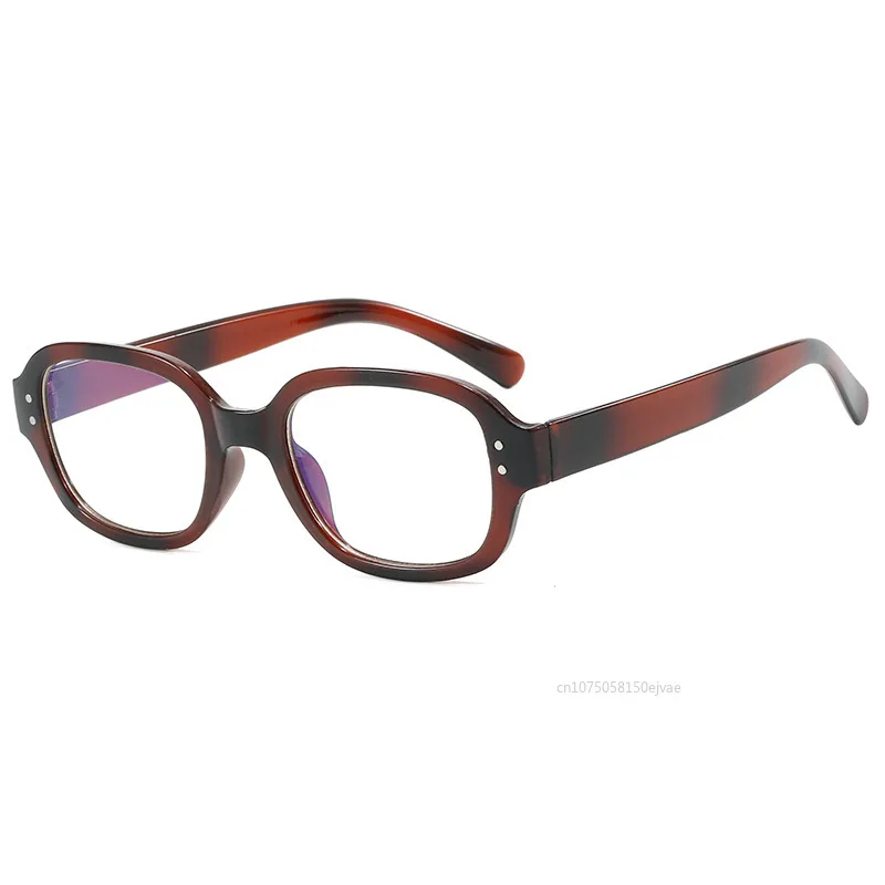 Узкие овальные очки в стиле ретро, красные леопардовые принты, черепаховые очки с квадратным лицом, толстая оправа, модные уличные фото, очки с защитой от синего света