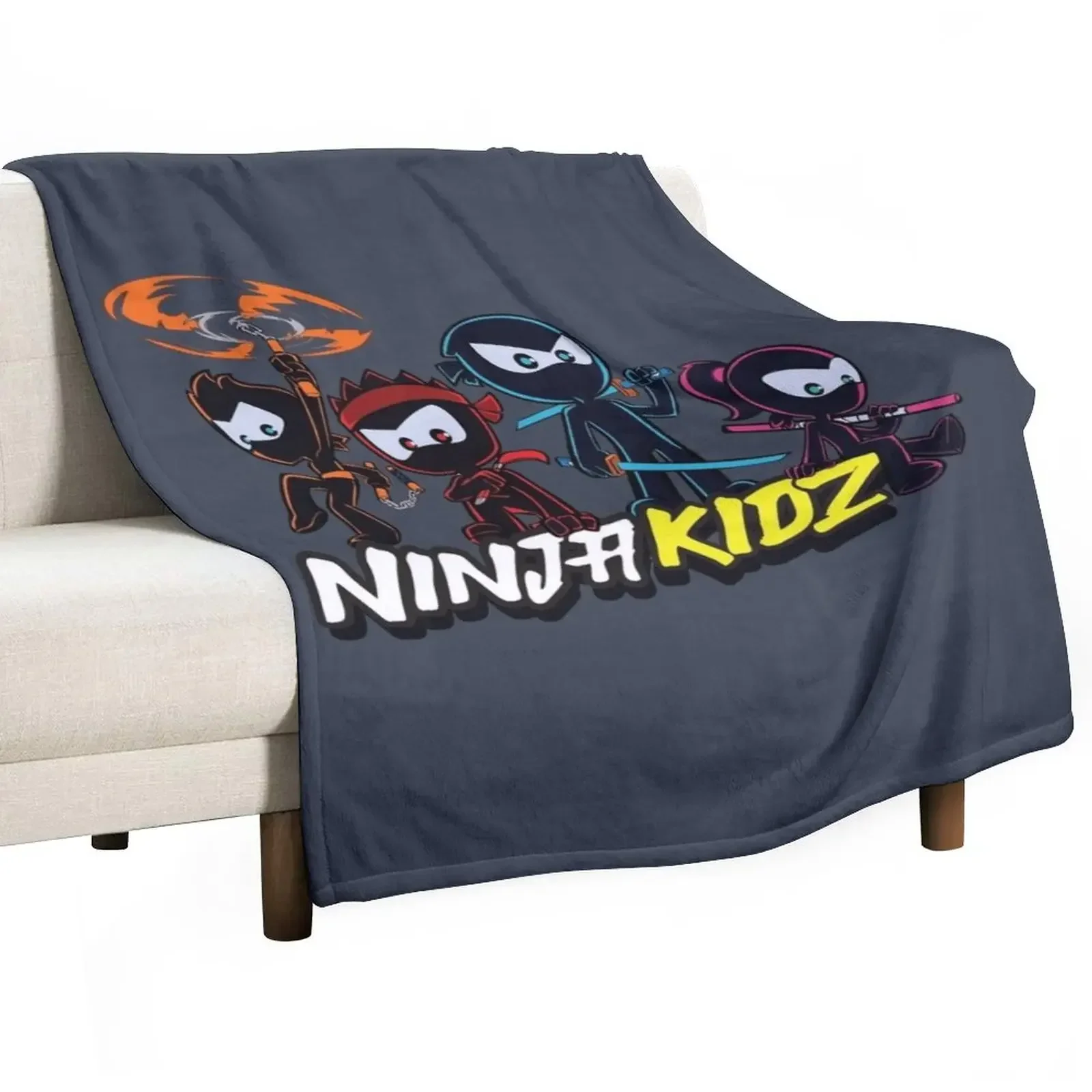 

Ninja Kidz Throw Blanket Soft Plush Plaid Kid'S Blankets