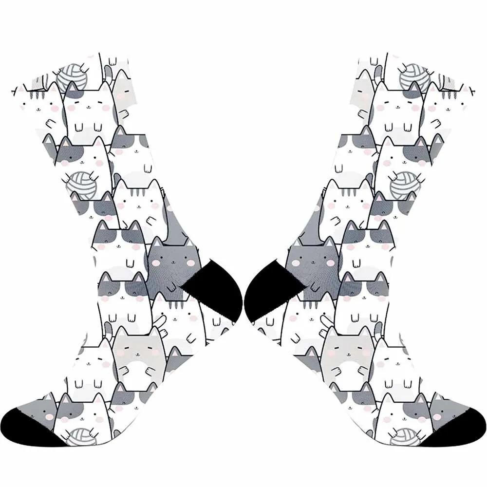 

2025 New Multiple Cute Cat Pattern Unisex Cycling Socks – Breathable, Durable, Sweat-Absorbent & Ideal Bicycle Accessory Gift