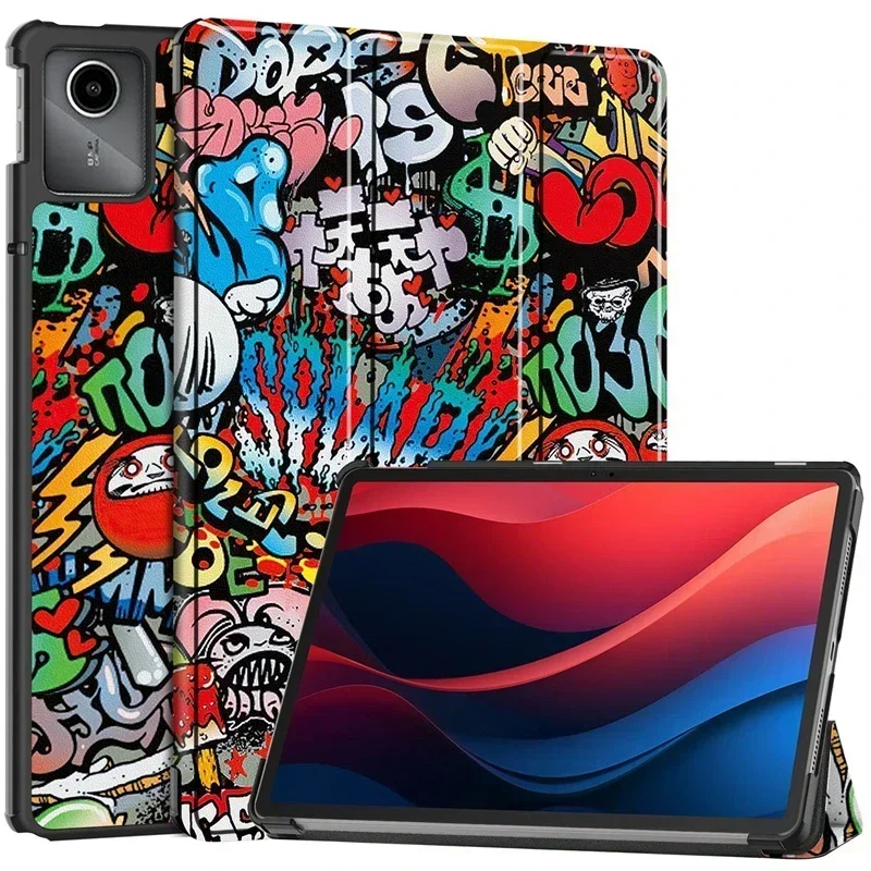 

For Lenovo Tab M11 Case 11 inch Magnetic Tri-folding Tablet Hard Back Shell for Xiaoxin Pad 2024 TB331FC Smart Cover Funda Kids