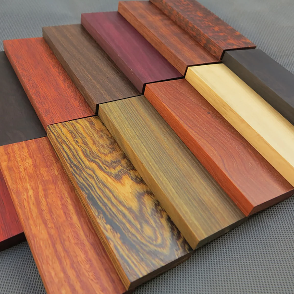 Hardwood Wood Board Knife Handle Material Solid Wood Scale Blank Assorted Colors 12x4x1cm DIY Craft Timber Strip Bar