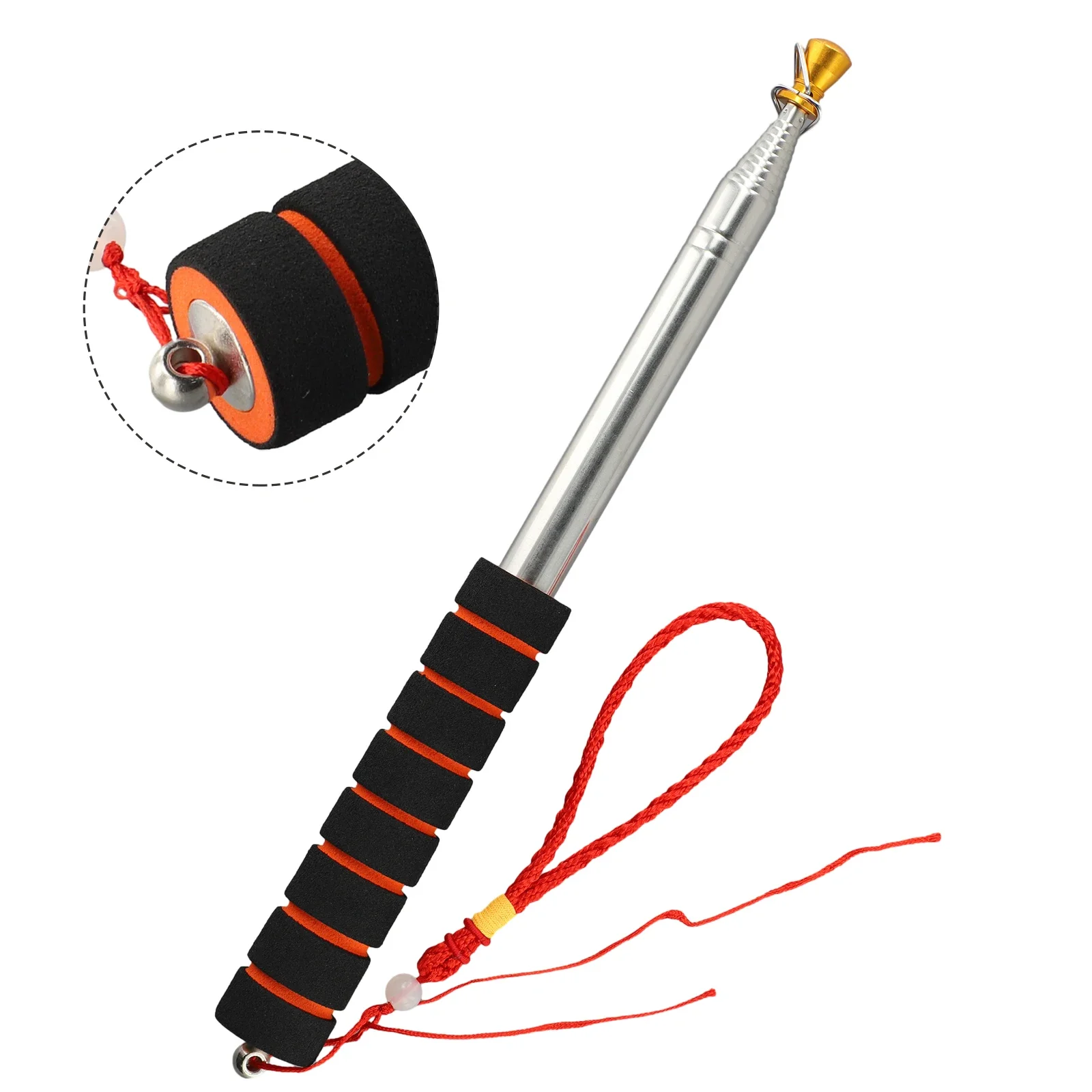 Portable Handheld Pointer, Telescopic Flag Pole Extendable Up To 2 5M, For Parades, Graduations, And Store Promotions