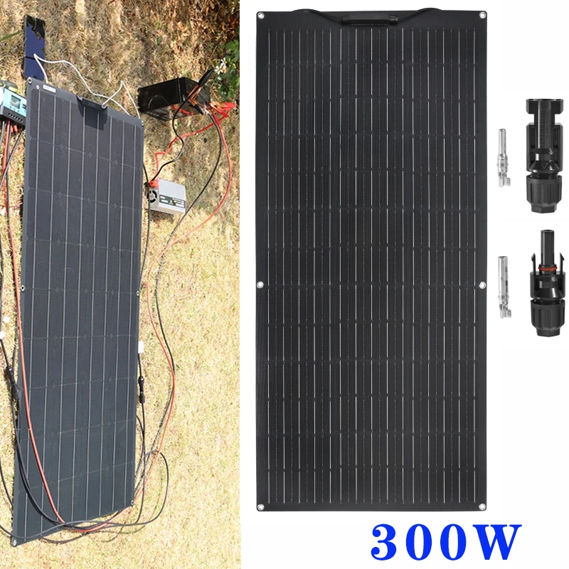 120W/110W Solar Panel 18V ETFE Flexible Monocrystalline Solars Plate Cell Battery for Marine Camping Boat RV Emergency Supply