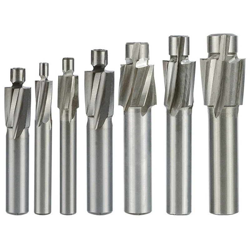 

Guide Slotted Countersunk Die M3-M12 Milling Cutter 7 Pieces Of 4-Tooth High-Speed Steel Milling Cutter Replacement Spare Parts