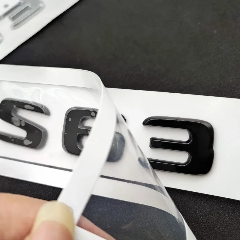 ثلاثية الأبعاد ABS كروم S 63 شعار S63 شعار رسائل ملصق سيارة جذع شارة مائي لمرسيدس S الفئة S63 C217 بنز AMG اكسسوارات