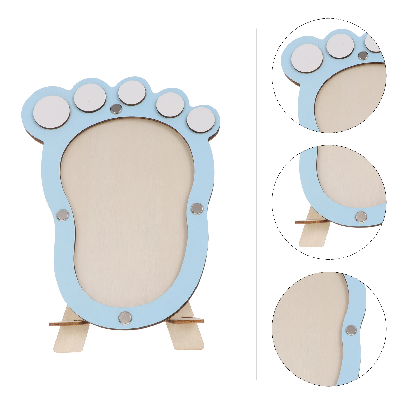 

Baby Footprint Photo Frame Wooden Growth Record First Year Milestones Newborn Girl Boy Bamboo Keepsake Home Office Decor