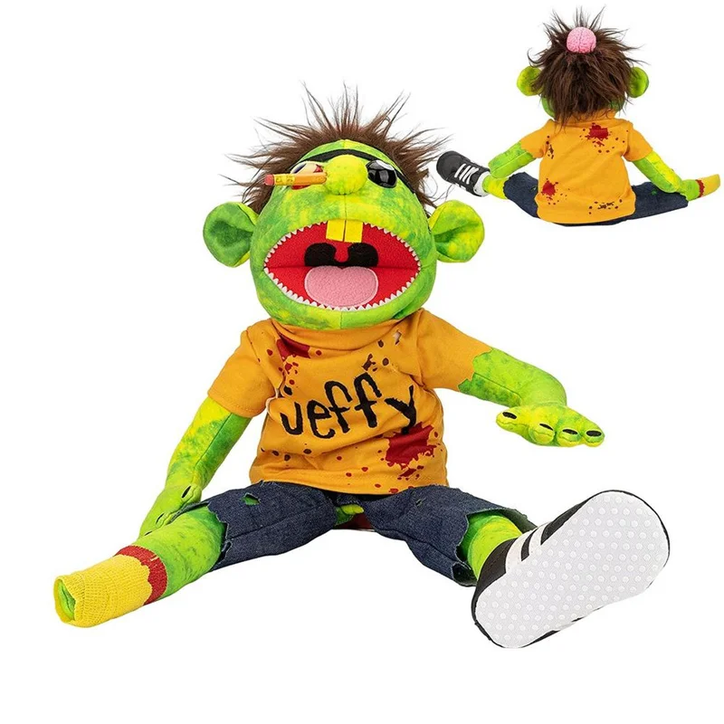 1/2/4pcs Jeffy Hand Puppet Feebee Rapper Zombie Plush Doll Toy Talk Show Muppet Parent-child Activity Playhouse Gift for Kids