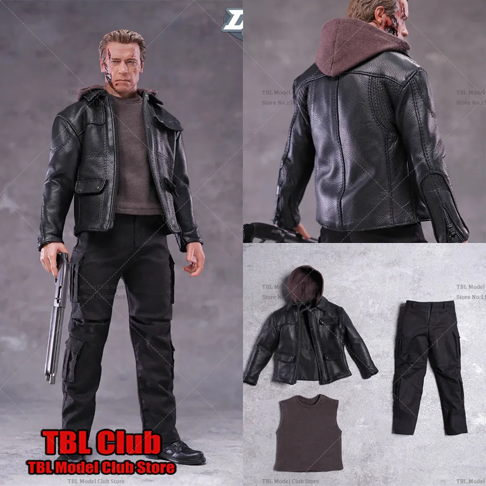

В наличии DeGaotoys DG-002 масштаб 1/6 Arnold T800 кожаный жилет и штаны комплект одежды модель игрушки аксессуары подходят для 12-дюймовой экшн-фигурки