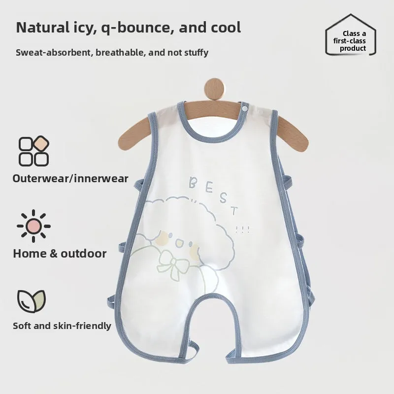 Somenie Newborn Clothes Baby Pipa Clothes Cotton Boneless Newborn Navel Circumference Baby Half-back Loungewear