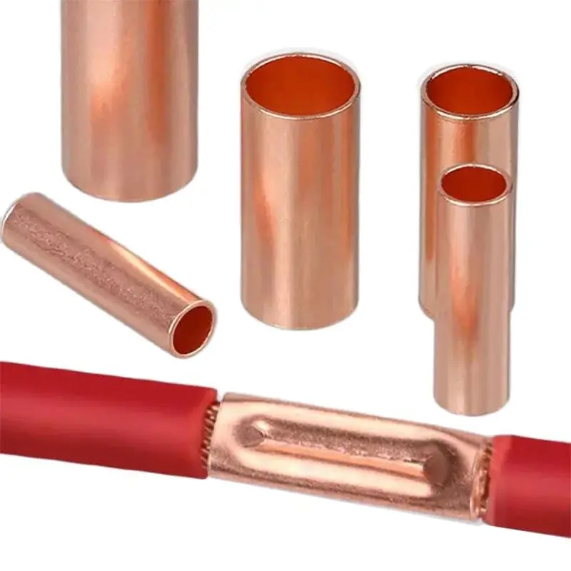 Copper Tube Crimping Terminal Cable Connector Cold Pressed 2.2mm 3mm 3.5mm 4mm 5mm 6mm 7mm 7.5mm 8mm 9mm 10mm 11mm 13mm To 40mm