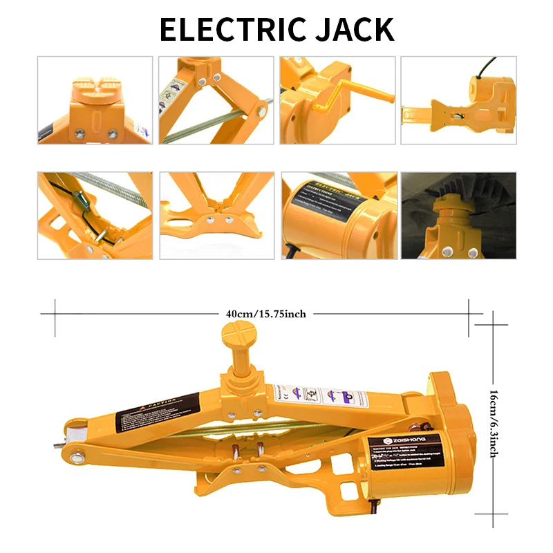 3 Ton Electric Car Jack Kit Lifting Set 12V 3 in 1 scissors car Jacks With Impact Wrench And Pump Auto Lift repair Tools