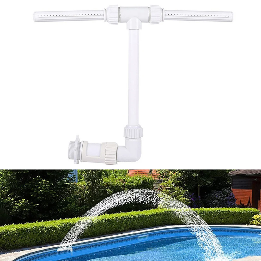 

Swimming Pool Fountain Adjustable Water Dual Spray Sprinkler Waterfall Sprayer Fountain Adjustable Dual Spray Nozzles Pool Tools