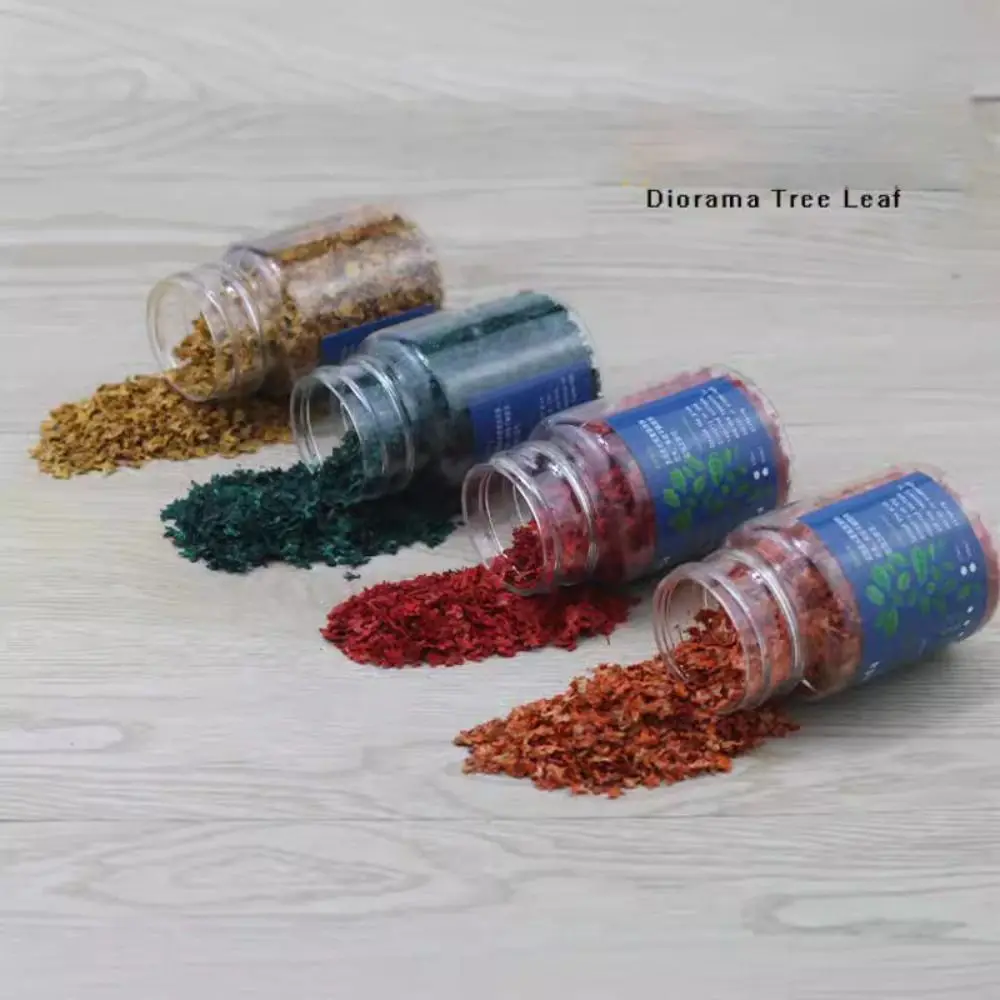 Trendy DIY Micro Landscape Leaves Model Wooden High-fidelity Scenery Model Simulation Garden Decor Adult