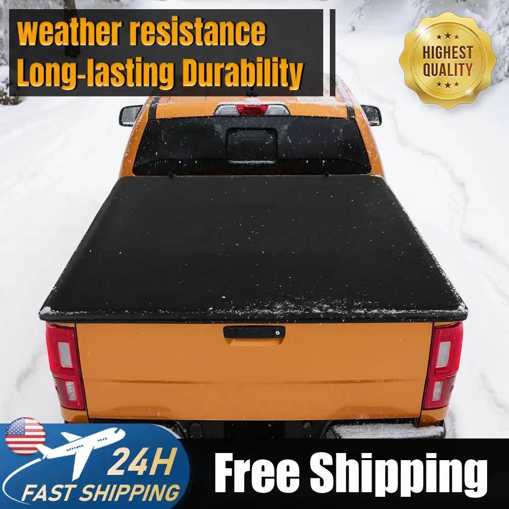 

For Ford Ranger 5 Ft Pull-Lock-Go Tonneau Cover Multi-Purpose Soft Rear Trunk Pickup Wear Resist for Truck Modified Rear Trunk