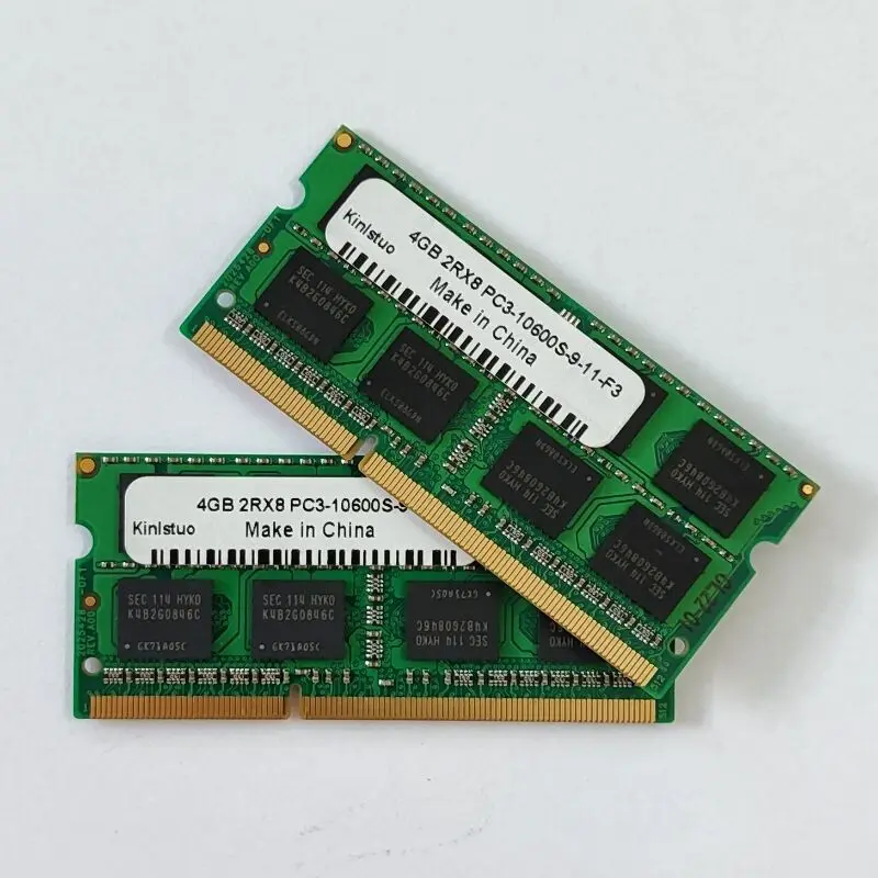 Kinlstuo BÉLIERS DDR3 4 GO 1333MHz Ordinateur Portable mémoire ddr3 4GB 2RX8 PC3-10600S-9-11-F3 Portable memoria SODIMM 1.5V 204PIN