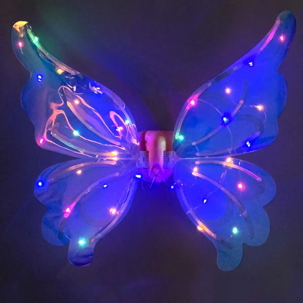 Ali di farfalla elettriche a LED creative con ali in movimento di musica leggera Ali da elfo elettriche Costume Ali svolazzanti flessibili