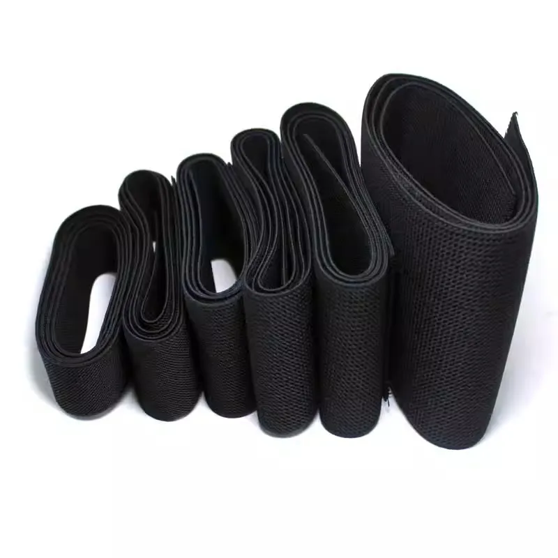 1/2/3/5M 10-80mm Black Elastic Band Nylon Rubber Bands At The Meter Apparel Sewing Bungee Cord Belt Spring Webbing Tape Supplies