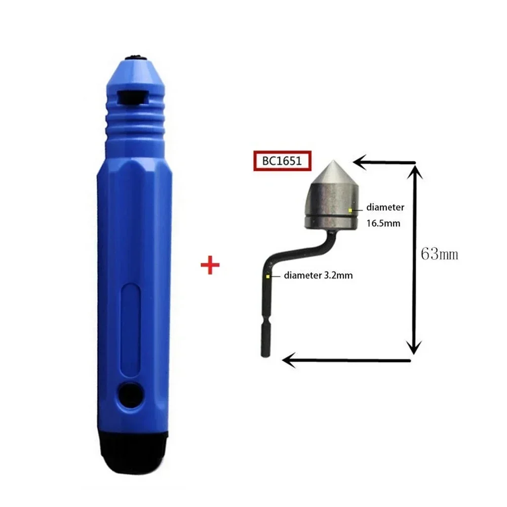 Deburring Tool Handle Trimmer Rough Edge Remover 63RC Blue Burr Handle Portable Hand Burr Trimming Chamfering Cutter