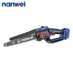 Nanwei 20V Brushless Industrial Electric Chain Saw DIY Set For 10'' Electric Woodworking Tool lumbering