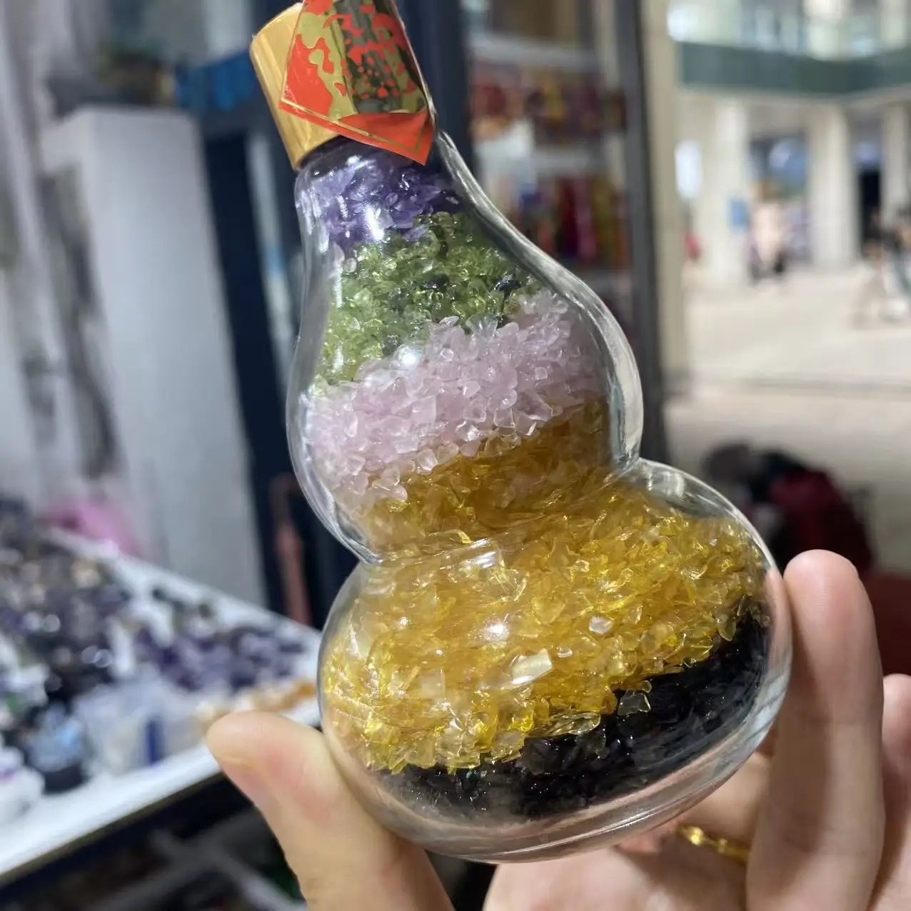 Natural Crystal Pebble Magic Cauldron, With Healing Properties, Suitable For Home Decoration, Feng Shui Items, Attracting Wealth