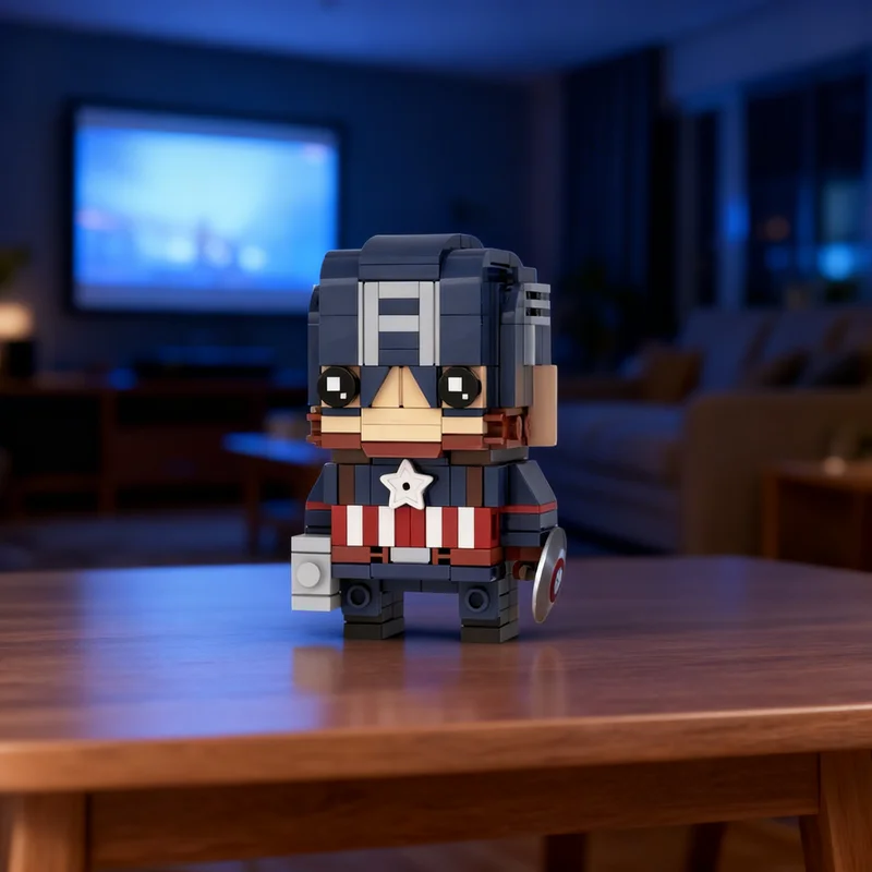 235pcs MOC Captain BrickHeadz - Superhero Endgame Model Building Blocks Christmas Gifts DIY Art Assemble Education 3D Craft