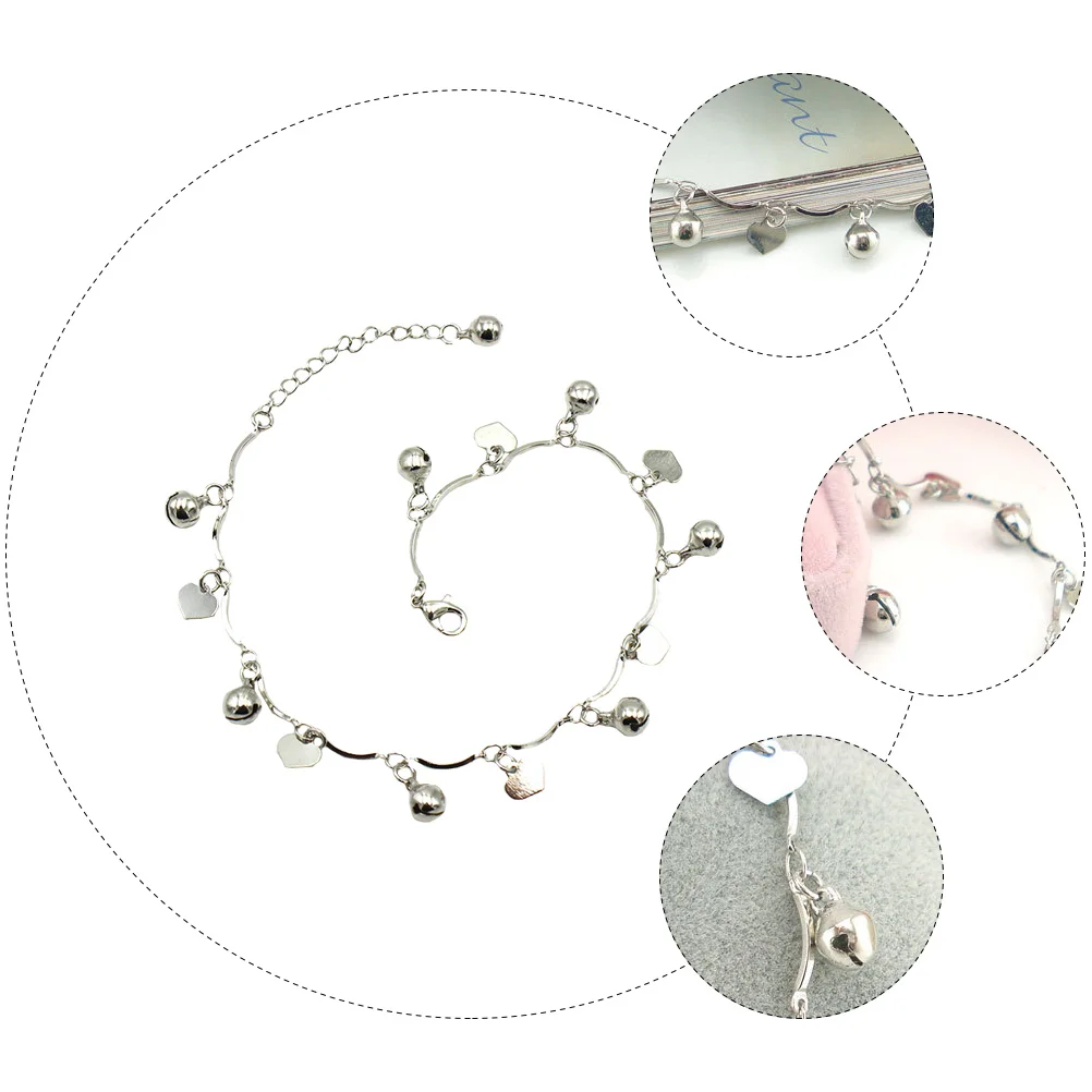 

Silver Anklet Stainless Steel Chain Woman Women Anklets Foot Fashion Bracelet Beach