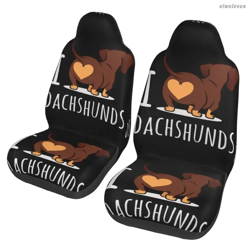 Cartoon Love Dog Pattern Design Car Seat Protective Cover 2PCS General Motors Parts Anti fouling Cover  seat covers