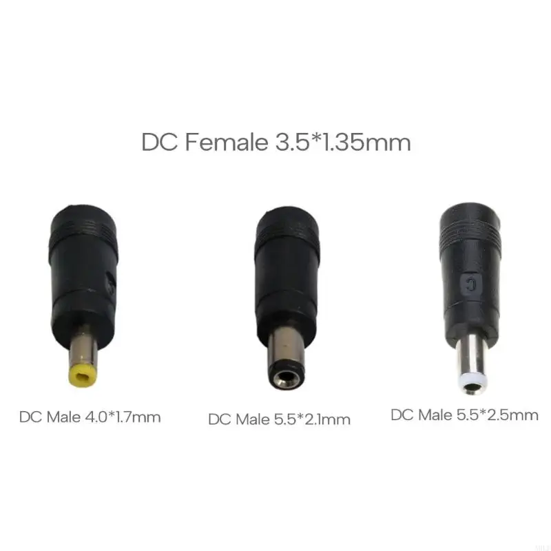 A9LF ที่สะดวก dc3.5x1.35 มม. หญิงถึง DC5.5x2.5 มม. อะแดปเตอร์ตัวผู้สำหรับอุปกรณ์ต่าง ๆ