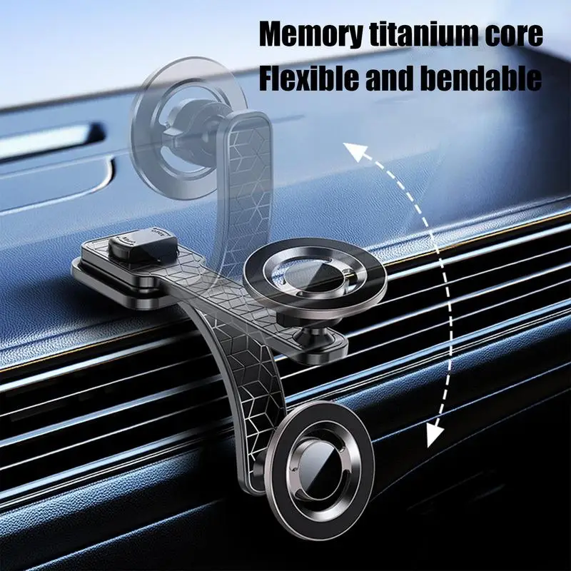 Car Magnet Phone Mount Magnetic Car Phone Holder 360 Degree Adjustable Vehicle Accessories Strong Foldable Mobile Stand For