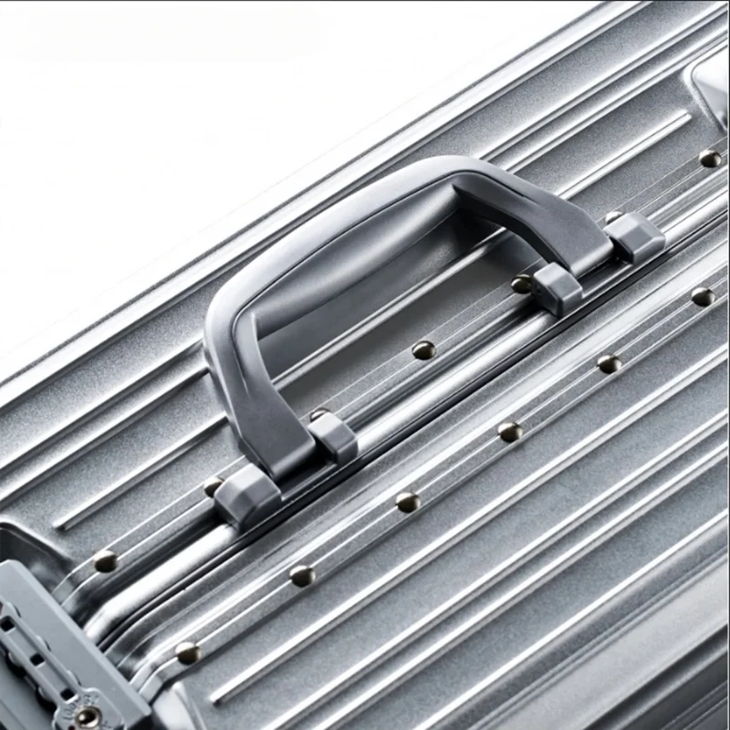 All Aluminium Koffer Gelegeerd Trolley Case Universele Zakelijke Bagage Grote Capaciteit Reisaanbiedingen Met Wielen Reiskoffers