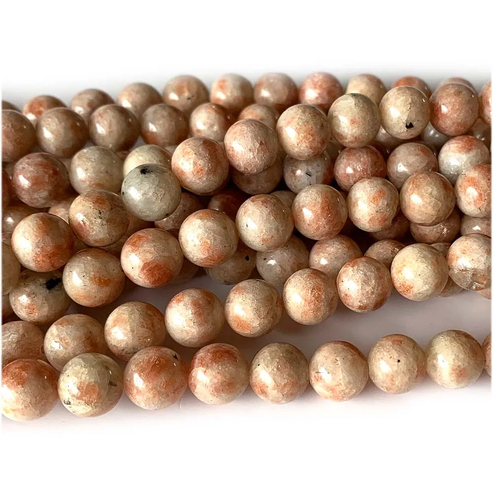 Real Genuine Natural Orangle Gold South Africa Sunstone Round Loose Gemstone Ball Big Beads 12-14mm 15