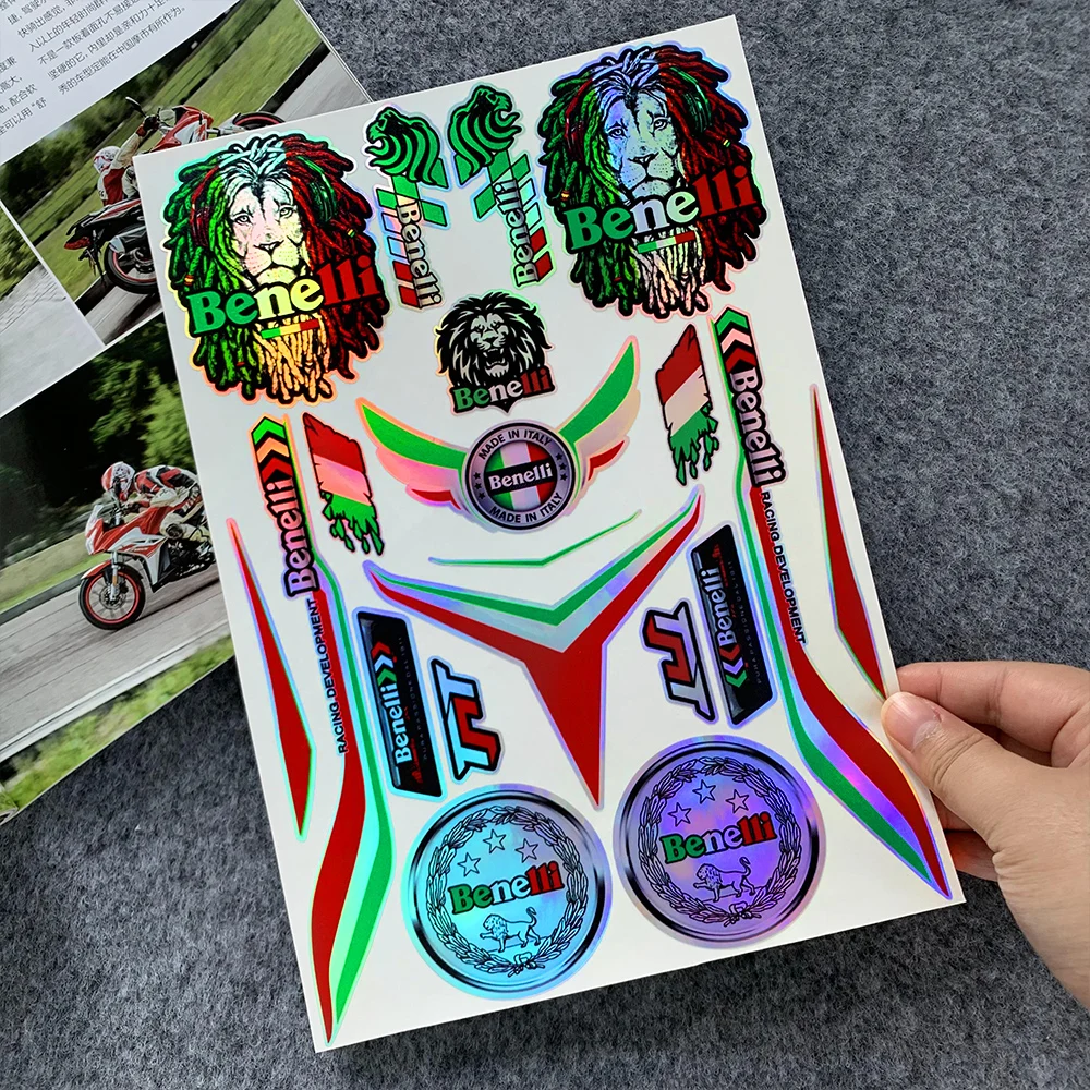 For Benelli TRK 502 502X 702X TNT 180S Laser Rainbow/Reflective Motorcycle Stickers Moto Body Helmet Vinyl Decals Accessories