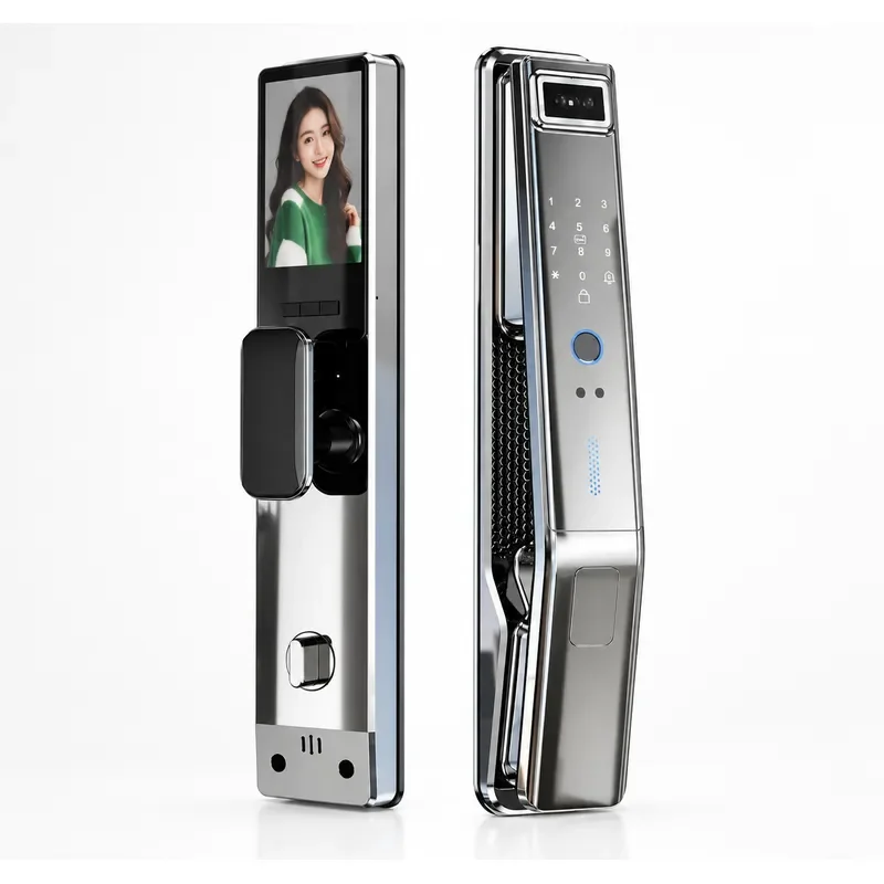Facial Recognition Automatic Password Fingerprint Lock Household IC Card Mechanical Key Anti-theft Electronic Door Lock