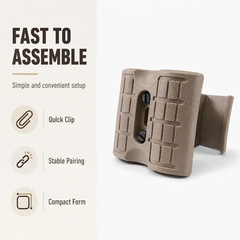 8CM Solid Plastic Model Joint Base, Textured Outer Surface Multi‑Choice Color Model Component