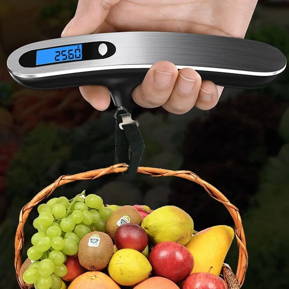 Practical LCD Display Digital Luggage Scale Hanging High Precision Electronic Scale Handheld Weight Balance Tool for Home