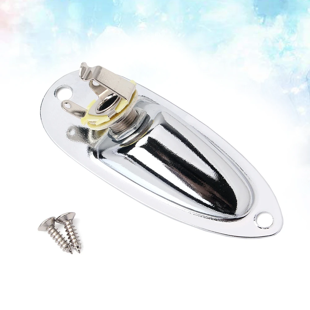 

Boat-shaped Socket Electric Guitar Jack Replacement Connector Lead Plate Plug Input