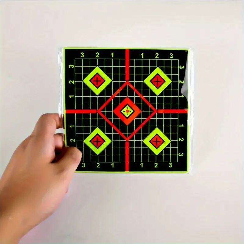 10/20/30PCS 8-inch Splatter Adhesive Target Paper High Visibility Shooting Reactive Shooting Target Stickers Shooting Training