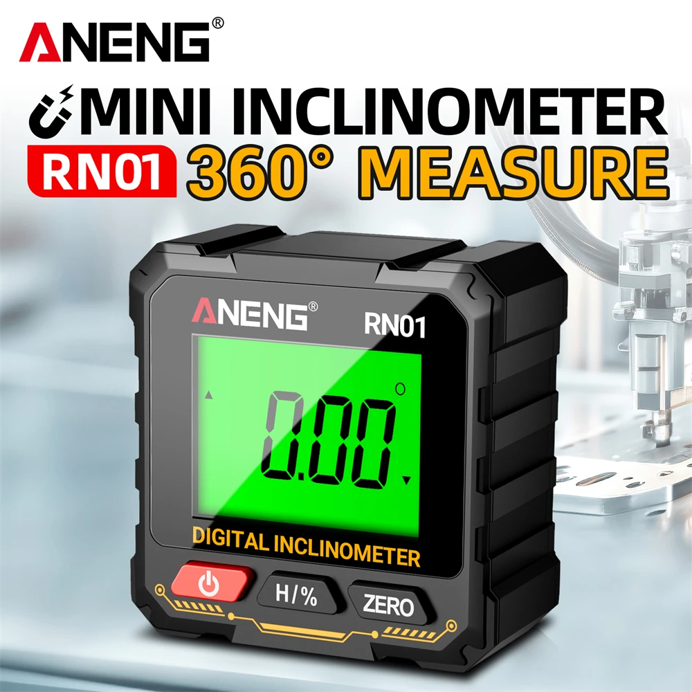 

Digital Protractor Smart Mini Angle Gauge 360 Degree Inclinometer Angle/level/slope Four-sided Strong Magnetic Tester