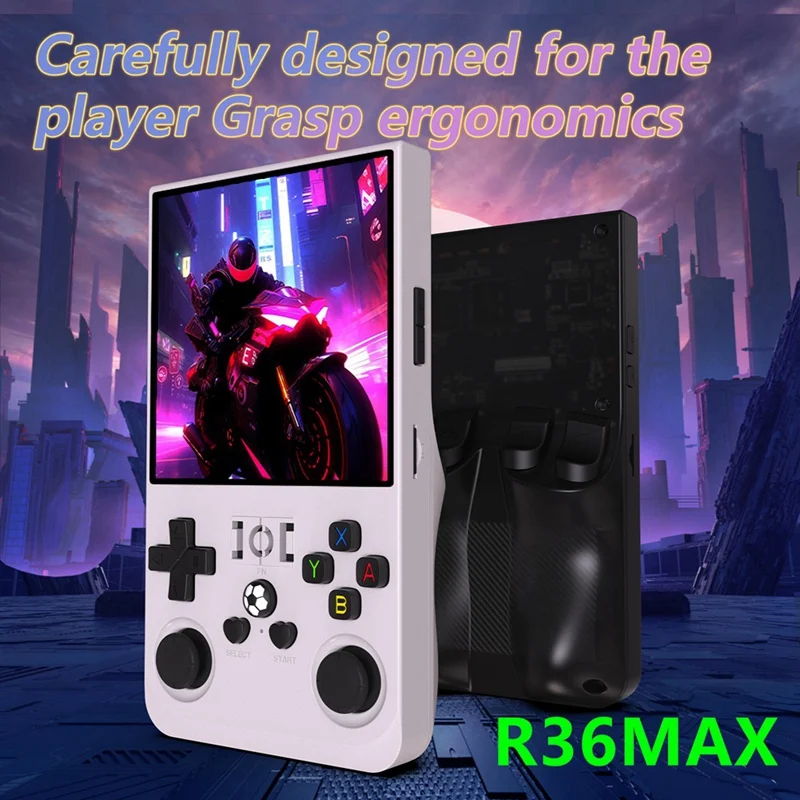 R36MAX Retro Handheld Game Console 128GB 4.0Inch IPS Screen Portable Pocket Video Player Supports 30+ Emulators