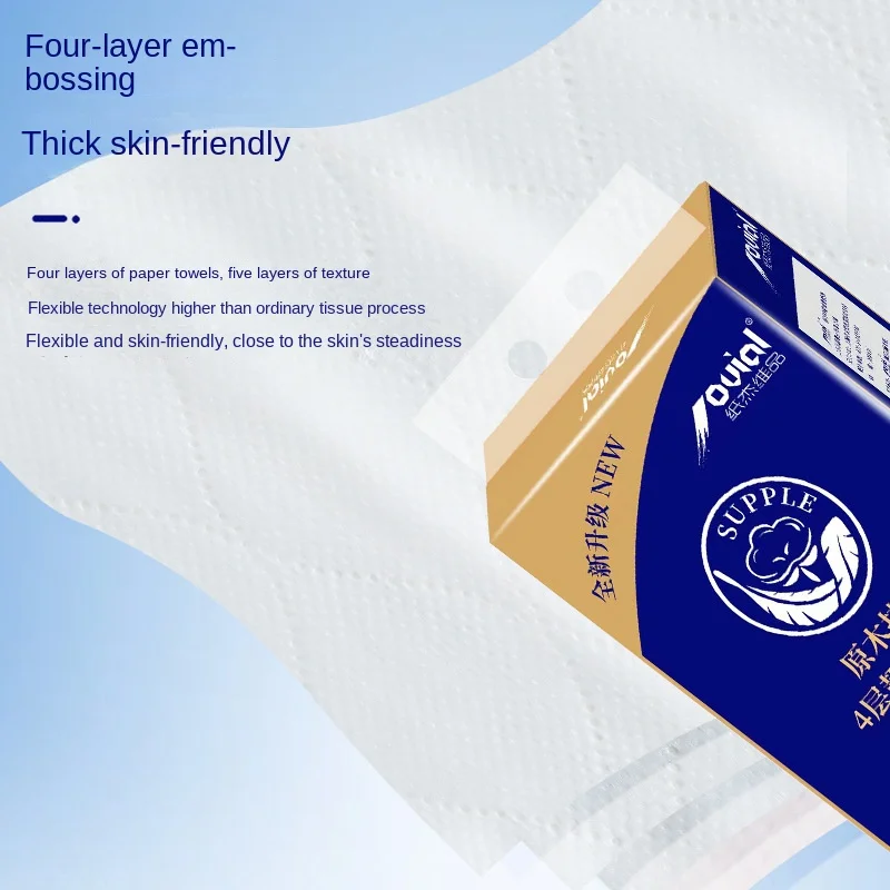 Soft Facial Large Pack of Toilet Paper for Home Use Hanging Bottom Extraction Paper Towel water absorbent facial tissue paper