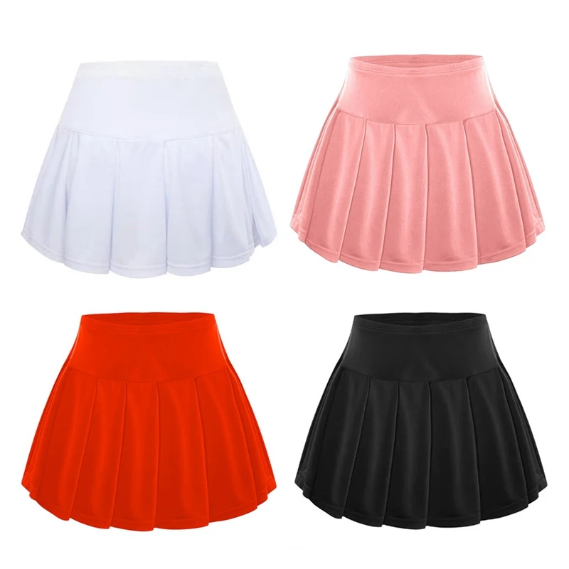 2024 Girls' Shorts Skirts Pleated Culottes Medium Length Children'S Summer Skirt With Inner Safety Pants Student Uniform Skirts