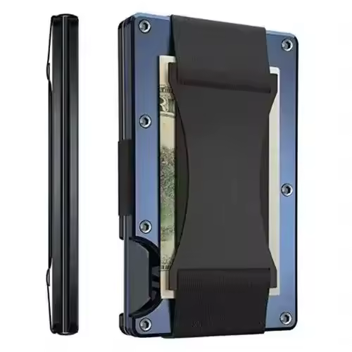 Forged Carbon Fiber Minimalist Slim Smart Wallets for Men Cashback Credit Card Holder Luxury Aluminium Wallet Rfid Money Clip - Image 11