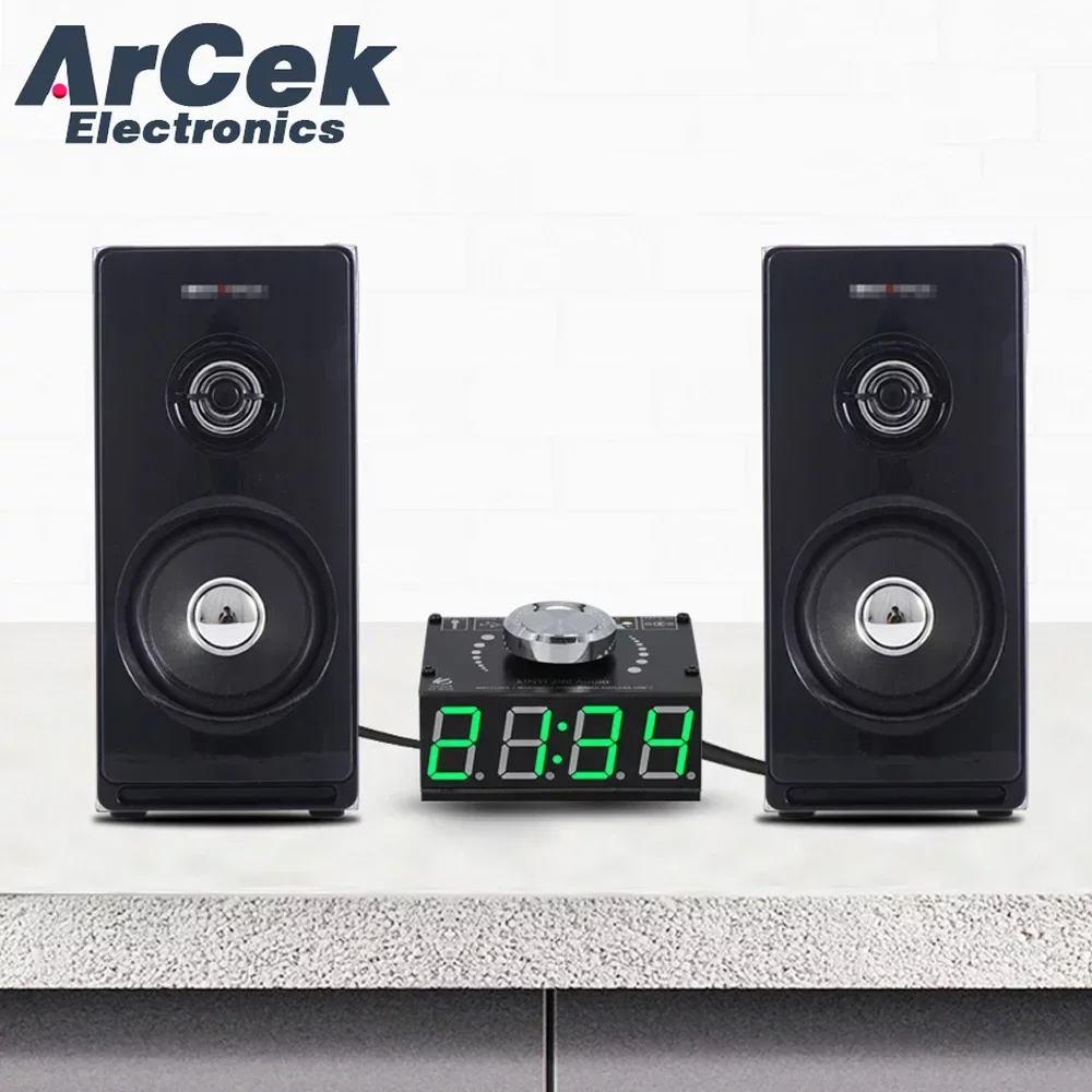 HIFI 50W*2 Stereo Bluetooth 5.0 Digital Power Amplifier Board Module With WIFI Timing Clock XY-W50L With Fashion Sense