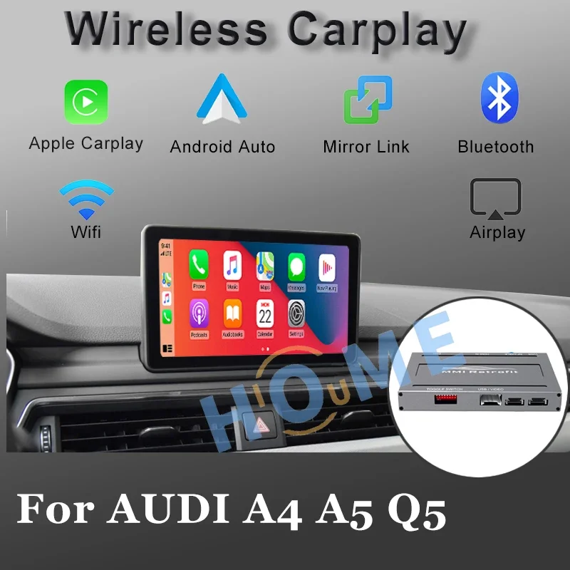 Wireless Carplay MMI Android Auto Interface box For AUDI A4 A5 Q5 S5 3G MMI system multimedia Original Screen Update